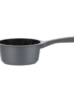 Null SchĂ€fer Stieltopf Ă16cm Stielkasserolle 1,3L Induktion Antihaft Stieltopf Kochtopf Silber