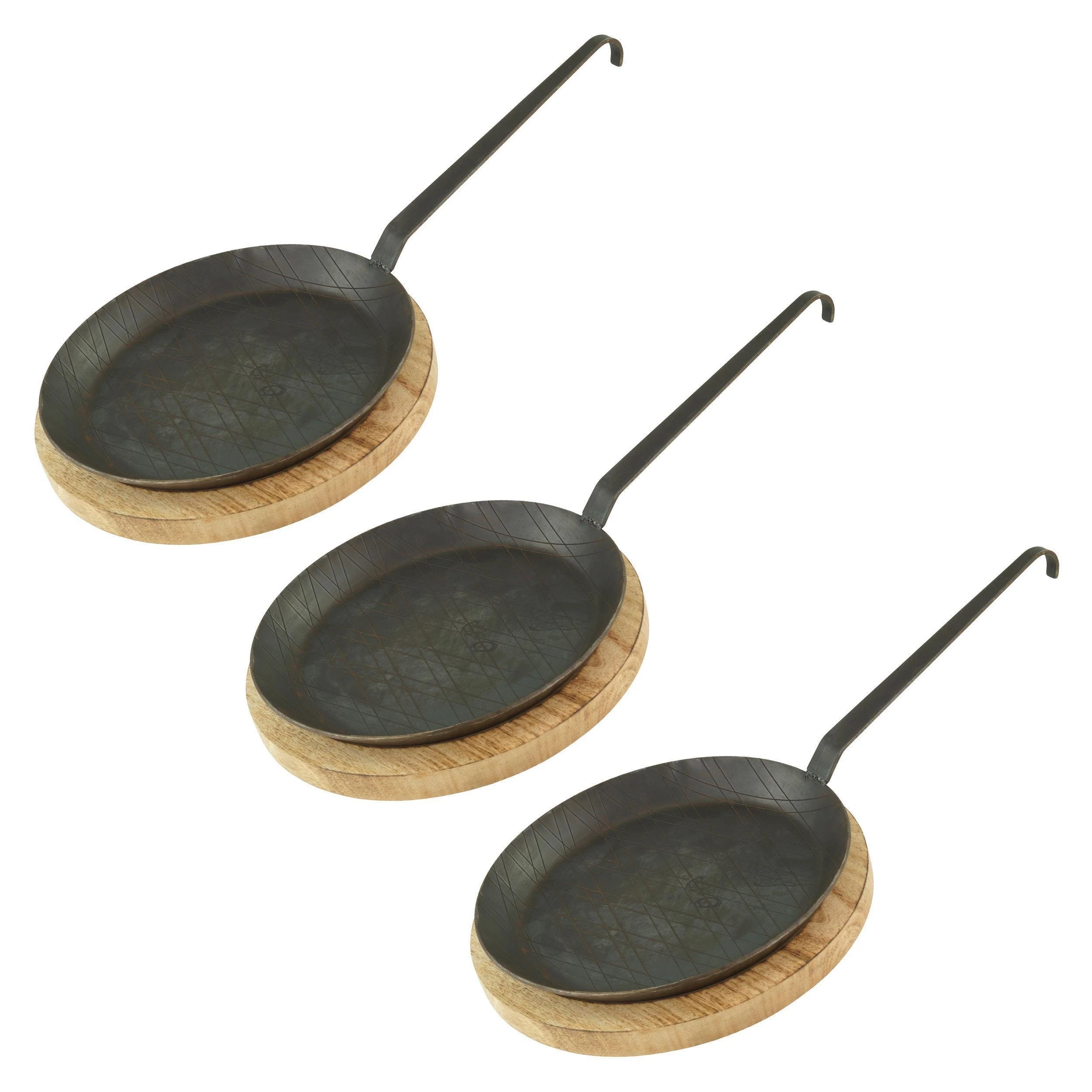 Gvk-eco Servierpfanne Aus Schmiedeeisen Mit Gebogenem Hakenstiel Ø 24 Cm 3 Stück – Bild 7