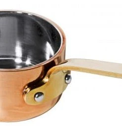 Contacto 2x Stielkasserolle 5 Cm Flach Aus Kupfer/Edelstahl