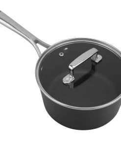 Null AMERCOOK | Comboss Kasserolle 18cm Mit Deckel | Gussoptik | Für Alle Herdarten | Stilkasserolle | Induktion Geeignet | Milchtopf