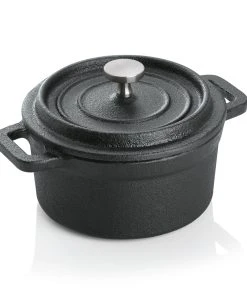 Was-germany WAS Germany - Cocotte, Ø 10 Cm, Schwarz, Gusseisen Emailliert (3525102) -HENDI-Geschäft a68916fd 6884 40c5 9352 dd41fb002f75