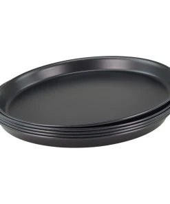 Gvk-eco 5 Stück Pizzablech Rund Aus Blaublech Ø 30 Cm Schwere Profiqualität