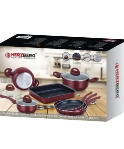 Null 10-Teiliges Marmorbeschichtetes Kochgeschirr-Set - Burgund 12 Null 10-Teiliges Marmorbeschichtetes Kochgeschirr-Set - Burgund -HENDI-Geschäft ab5d434f 85ae 460a 9f5a 19b84e04aa26 1
