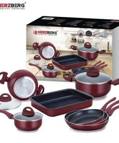 Null 10-Teiliges Marmorbeschichtetes Kochgeschirr-Set - Burgund 13 Null 10-Teiliges Marmorbeschichtetes Kochgeschirr-Set - Burgund -HENDI-Geschäft ace1b636 7832 4c98 ad38 48057f8acbf7 1
