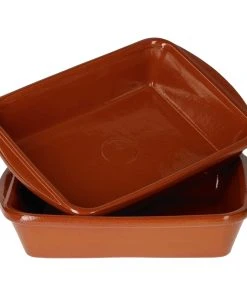 Null 2er Set Tonschale Rechteckig 20x14,5cm - 99523