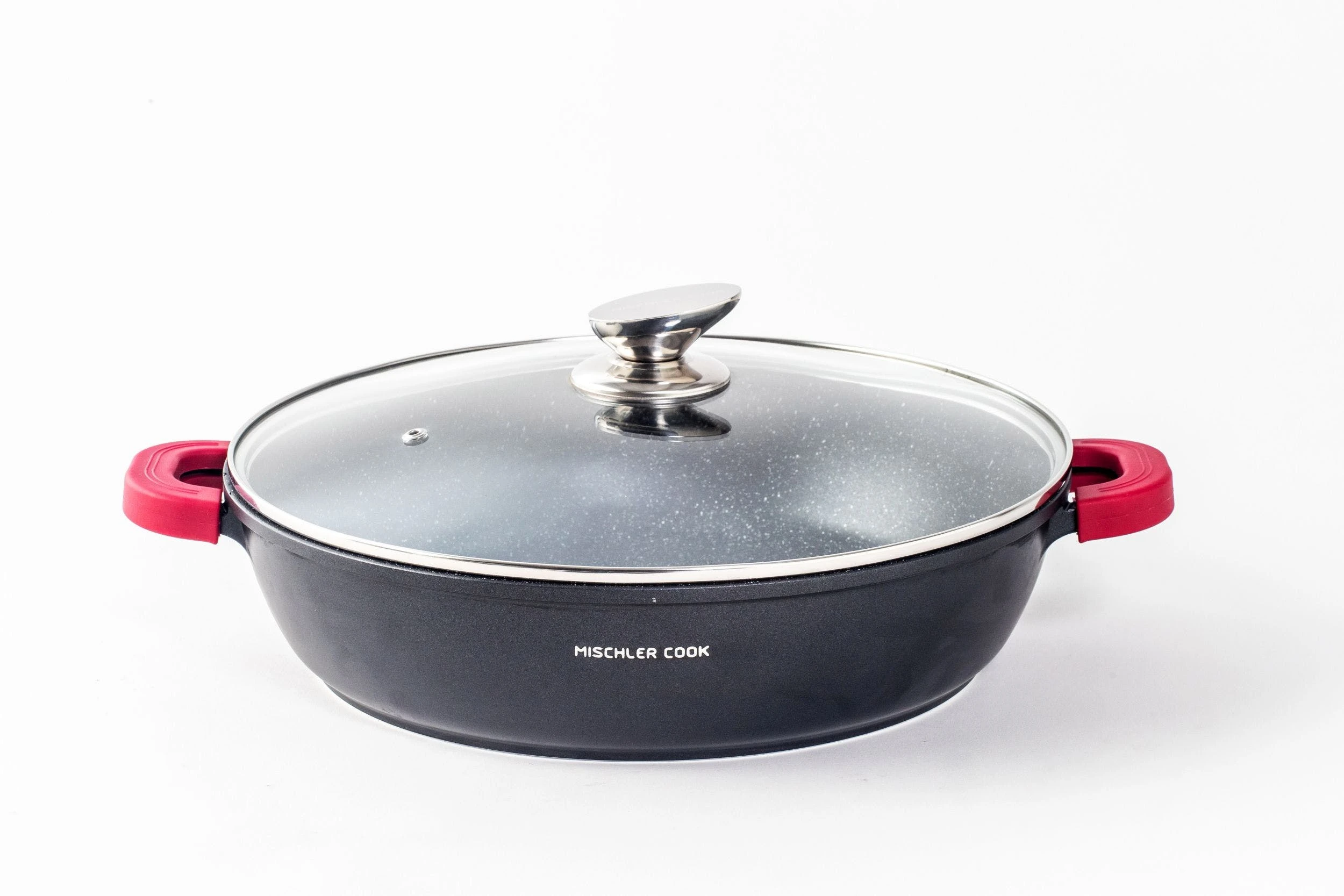 Null Schäfer Aluguss Schmortopf Mit Glasdeckel,silber Ø20cm 2.4L Aluminium Kochtopf Antihaft Beschichtung 8 Null Schäfer Aluguss Schmortopf Mit Glasdeckel,silber Ø20cm 2.4L Aluminium Kochtopf Antihaft Beschichtung – Bild 6