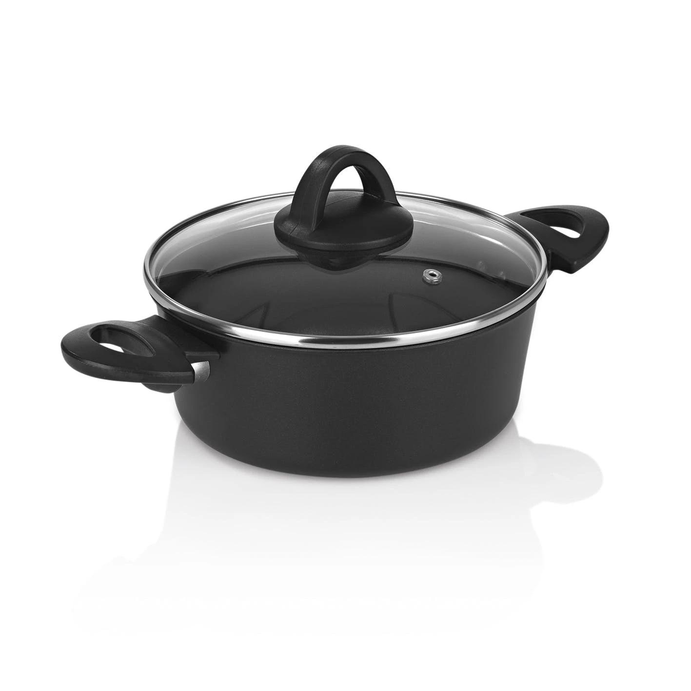 Null Schäfer Aluguss Schmortopf Mit Glasdeckel,silber Ø20cm 2.4L Aluminium Kochtopf Antihaft Beschichtung 9 Null Schäfer Aluguss Schmortopf Mit Glasdeckel,silber Ø20cm 2.4L Aluminium Kochtopf Antihaft Beschichtung – Bild 7