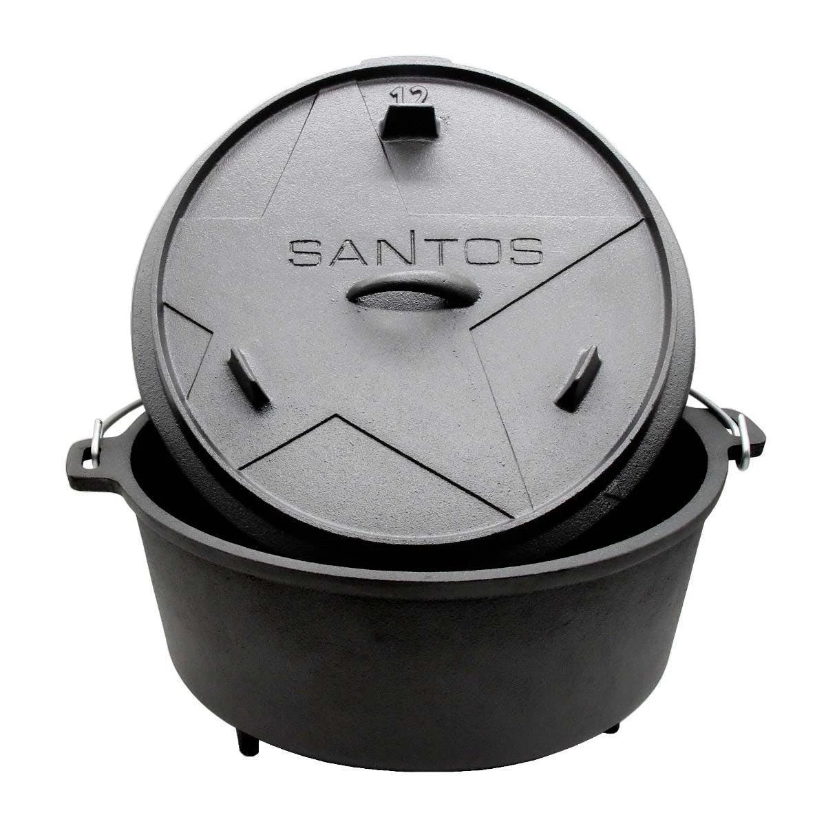 Null BBQ-Nerd© Dutch Oven "Professional" 4,2L Mit Füßen | Bereits Eingebrannt | Gusseisen Feuertopf Mit Deckel Und Integr. Bratpfanne und Deckelheber – Bild 7