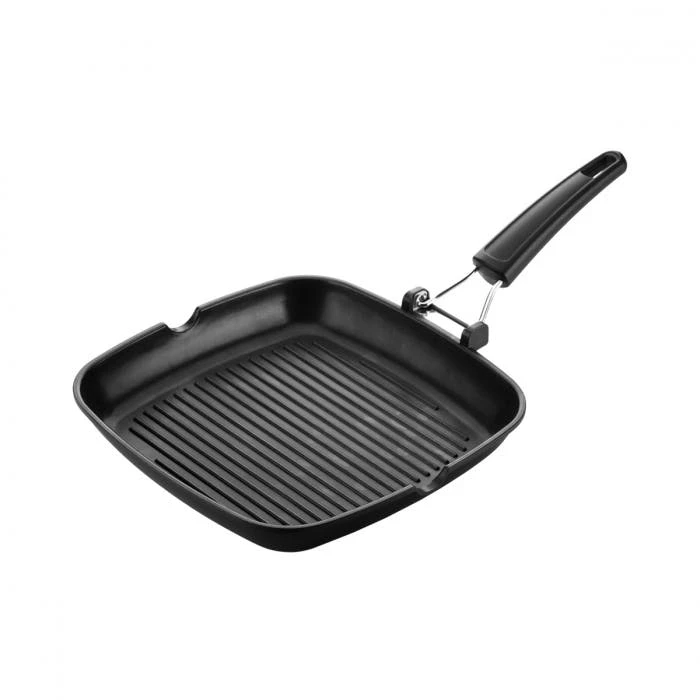 Null Tescoma Grillpfanne Bratpfanne PFANNE Ø 24x24 Cm Antihaft Klappbarer Griff – Bild 2