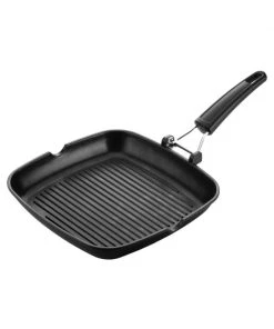 Null Tescoma Grillpfanne Bratpfanne PFANNE Ø 28x28 Cm Antihaft Klappbarer Griff Ausguss