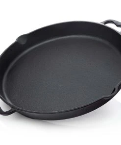 Null BBQ-Nerd© Gusseisenpfanne Zum Grillen, Rösten, Anbraten | Grillpfanne Ø 40 Cm 5300g Mit Ausgießer Und Henkel | Antihaft-Pfanne Feuerpfanne