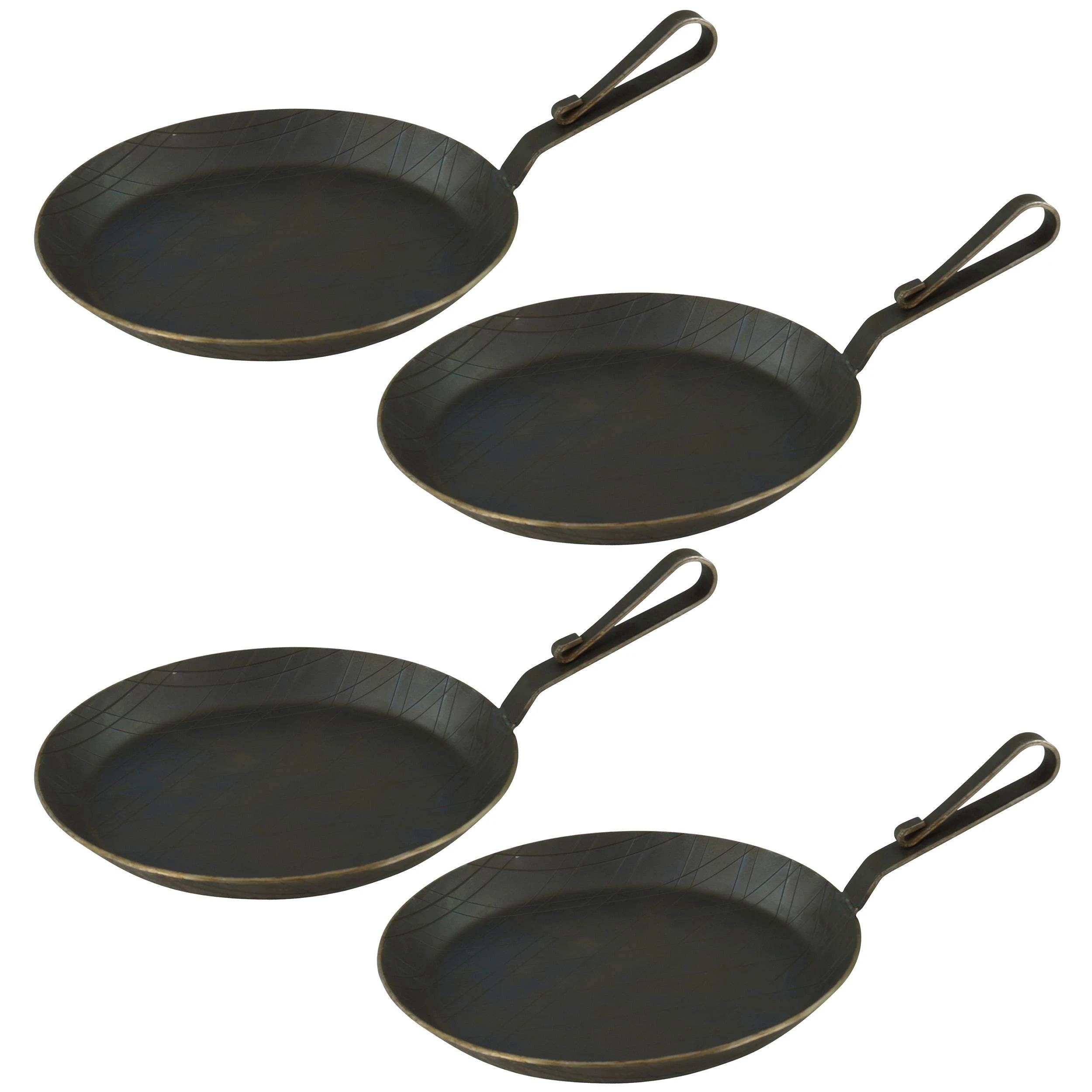 Gvk-eco 1 Stück Servierpfanne Aus Schmiedeeisen Mit Zwei Seitengriffen Und Brett ø 24cm – Bild 6