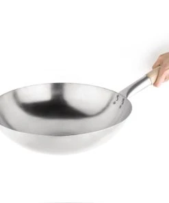 Vogue Stahl Wok Runder Boden 35,5cm -HENDI-Geschäft c55cfeeb a9f3 4b95 81e2 c963effb0e94