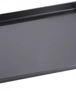 2x Contacto Rechteckiges Pizzablech, Blaublech, Länge Außen: 40 Cm, Breite Außen: 30 Cm, Höhe: 3 Cm