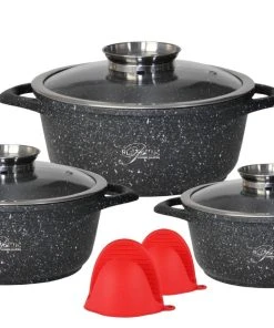 Null Kochgeschirr 6 Teilig Topf Induktion ø 20-28cm Kochtopfset Mit Silikongriffe Aluminium Guss Rot -HENDI-Geschäft c618a76b 8a25 43e2 81f3 1ac31ac94121 1