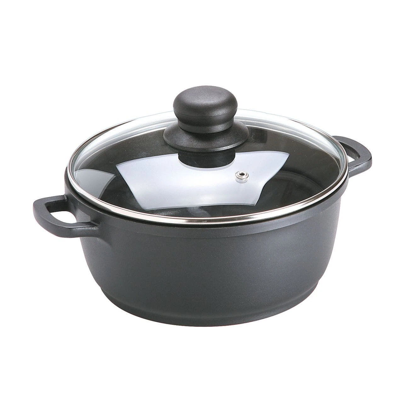 Null SSW Black Tiger Kochtopf Mit Deckel, Emailliert, Edelstahlgriffe, Ø 24 Cm, 6,1 L 7 Null SSW Black Tiger Kochtopf Mit Deckel, Emailliert, Edelstahlgriffe, Ø 24 Cm, 6,1 L – Bild 5