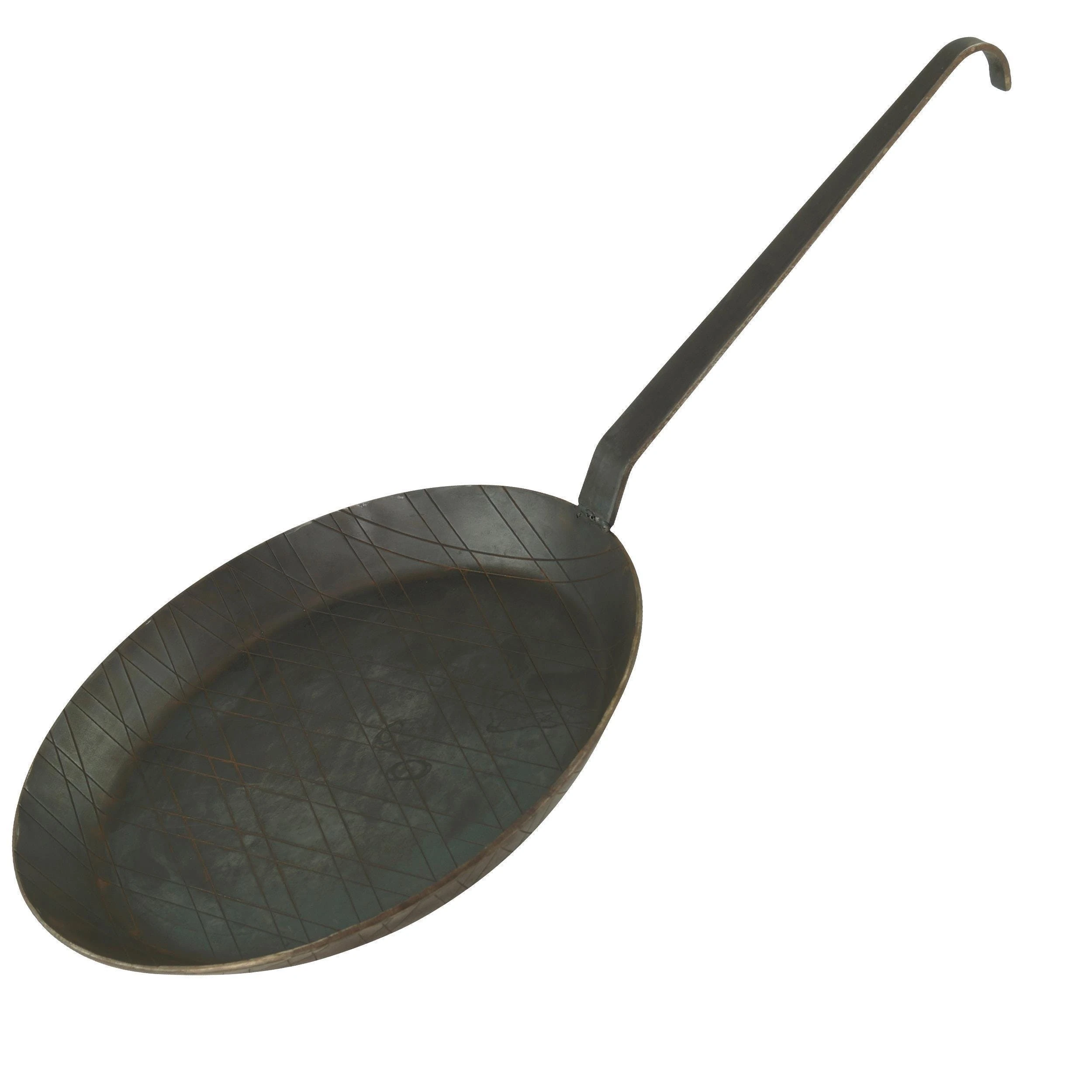 Gvk-eco Schmiedeeiserne Brat- Und Servierpfanne 2 Stück Ø 28 Cm Mit Hakenstiel – Bild 3