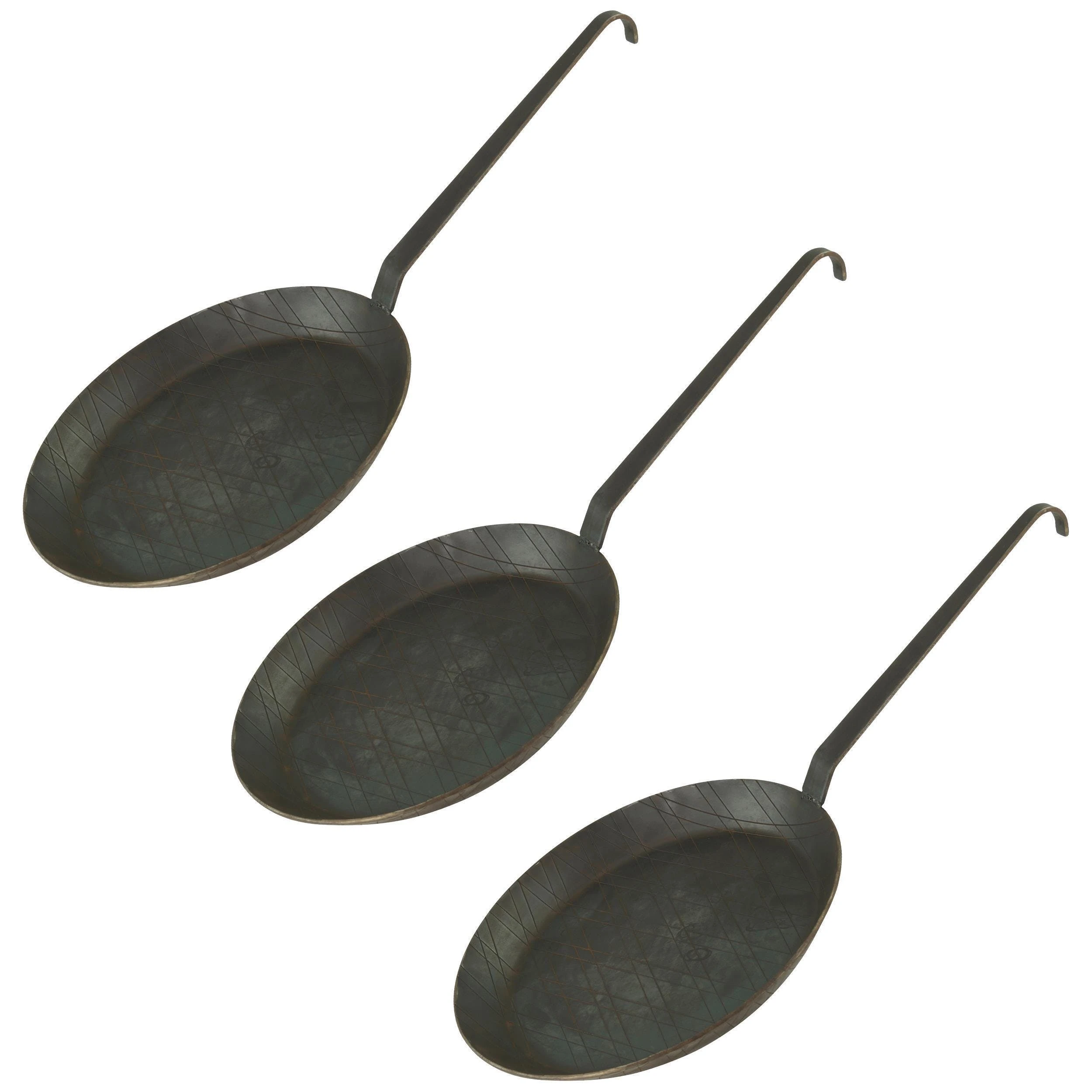 Gvk-eco Schmiedeeiserne Brat- Und Servierpfanne 2 Stück Ø 28 Cm Mit Hakenstiel – Bild 4