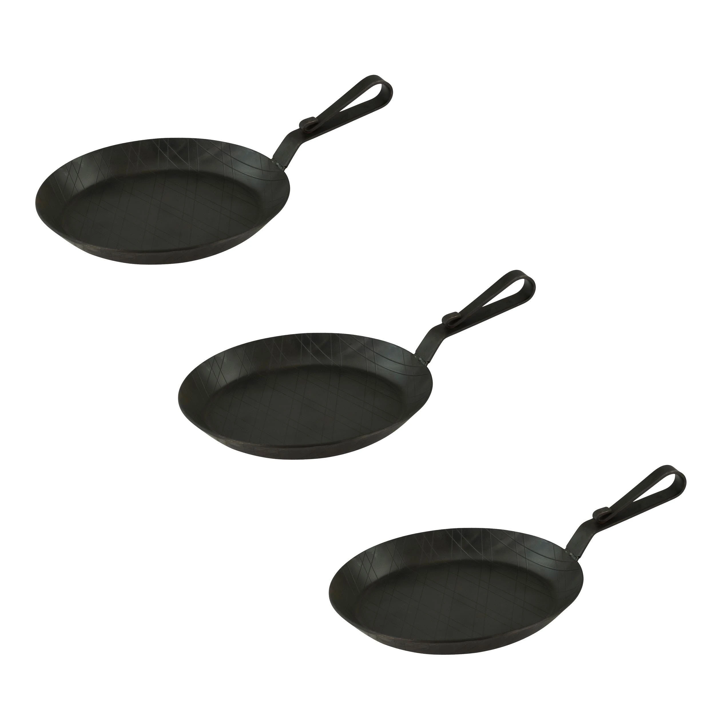 Gvk-eco 2 Stück Servierpfanne Aus Schmiedeeisen Mit Zwei Seitengriffen Und Brett ø 24cm – Bild 6