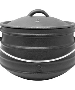 Klarstein Beefalo Potjie Schmortopf Größe M Gusseisen Rund Deckel 6 Liter Schwarz