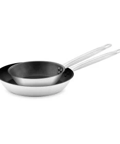 Royal-catering Royal Catering Edelstahlpfanne - 2 Stück - Beschichtet - Ø 20 / 28 X 5 Cm