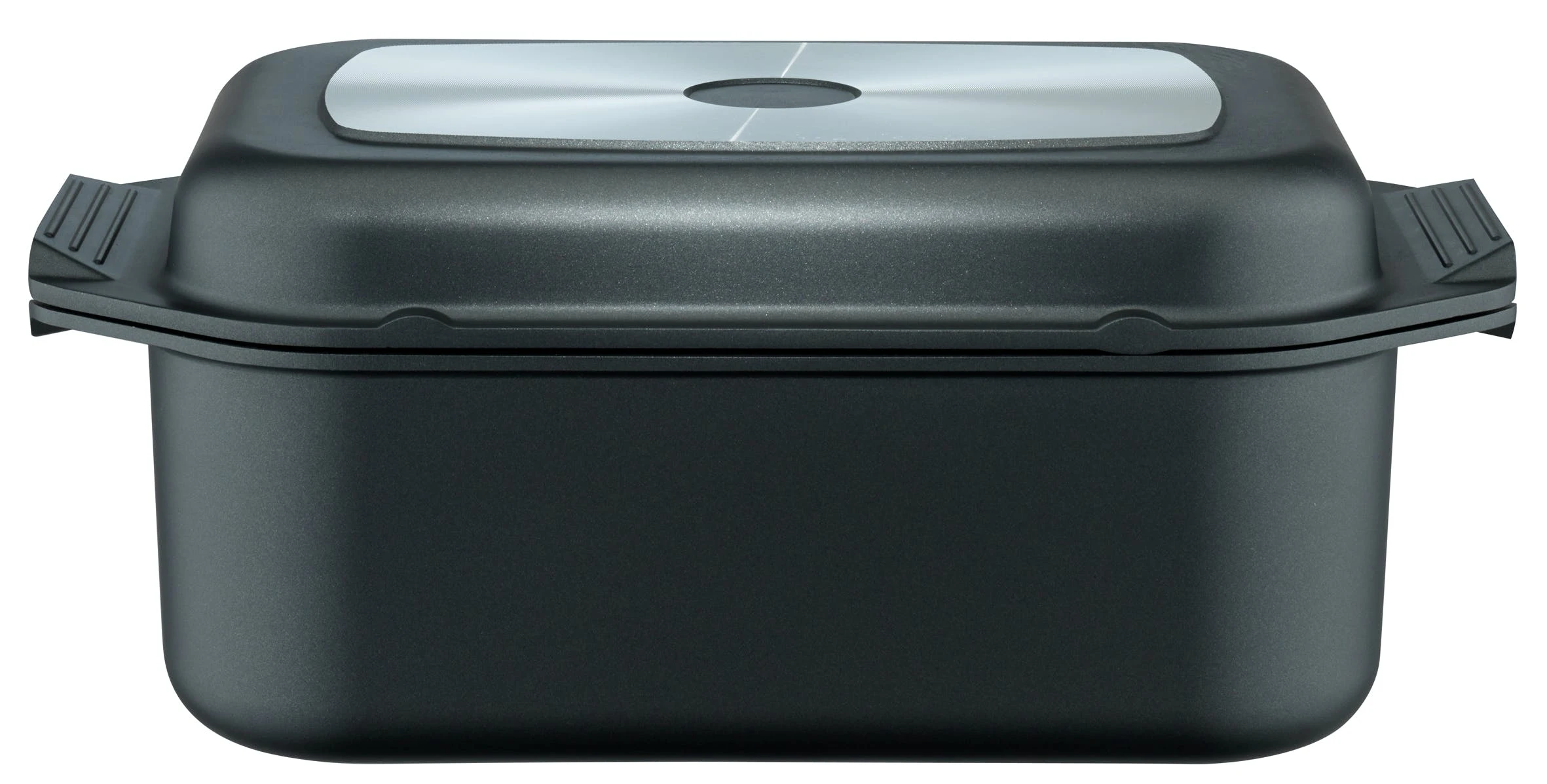 Null Aluguss Bräter Gänsebräter Schmorrtopf Alugussbräter Antihaft Mit Glasdeckel – Bild 4