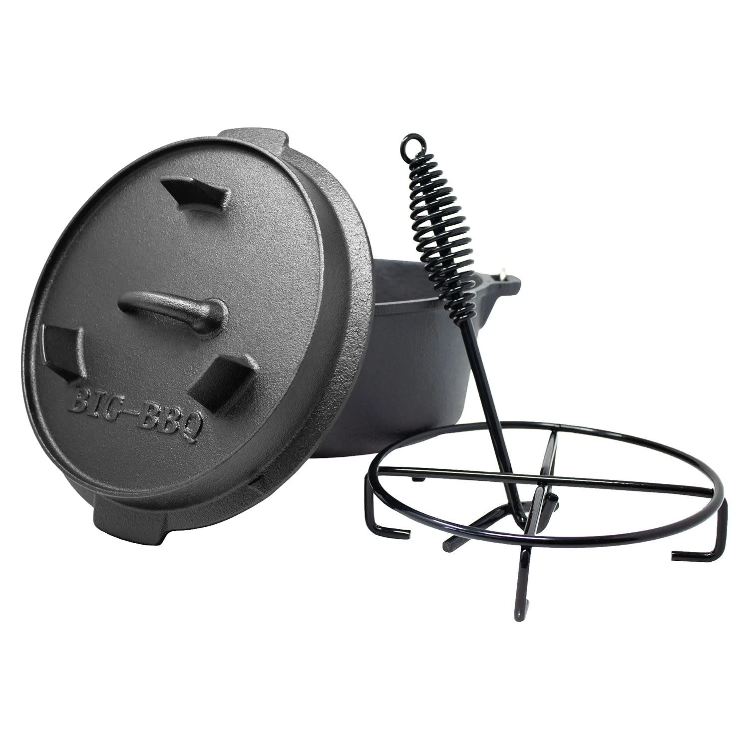 Klarstein Guernsey Premium Dutch Oven 4.5 BBQ-Topf Gusseisen Voreingebrannt Größe S / 4.5 Qt Schwarz 3 Klarstein Guernsey Premium Dutch Oven 4.5 BBQ-Topf Gusseisen Voreingebrannt Größe S / 4.5 Qt Schwarz