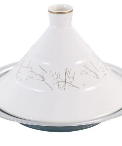 Null Zellerfeld Trendmanx Porzellan Tajine Tagine Topf Ø22cm Induktion Gartopf Dampfgarer Bräter Weiß
