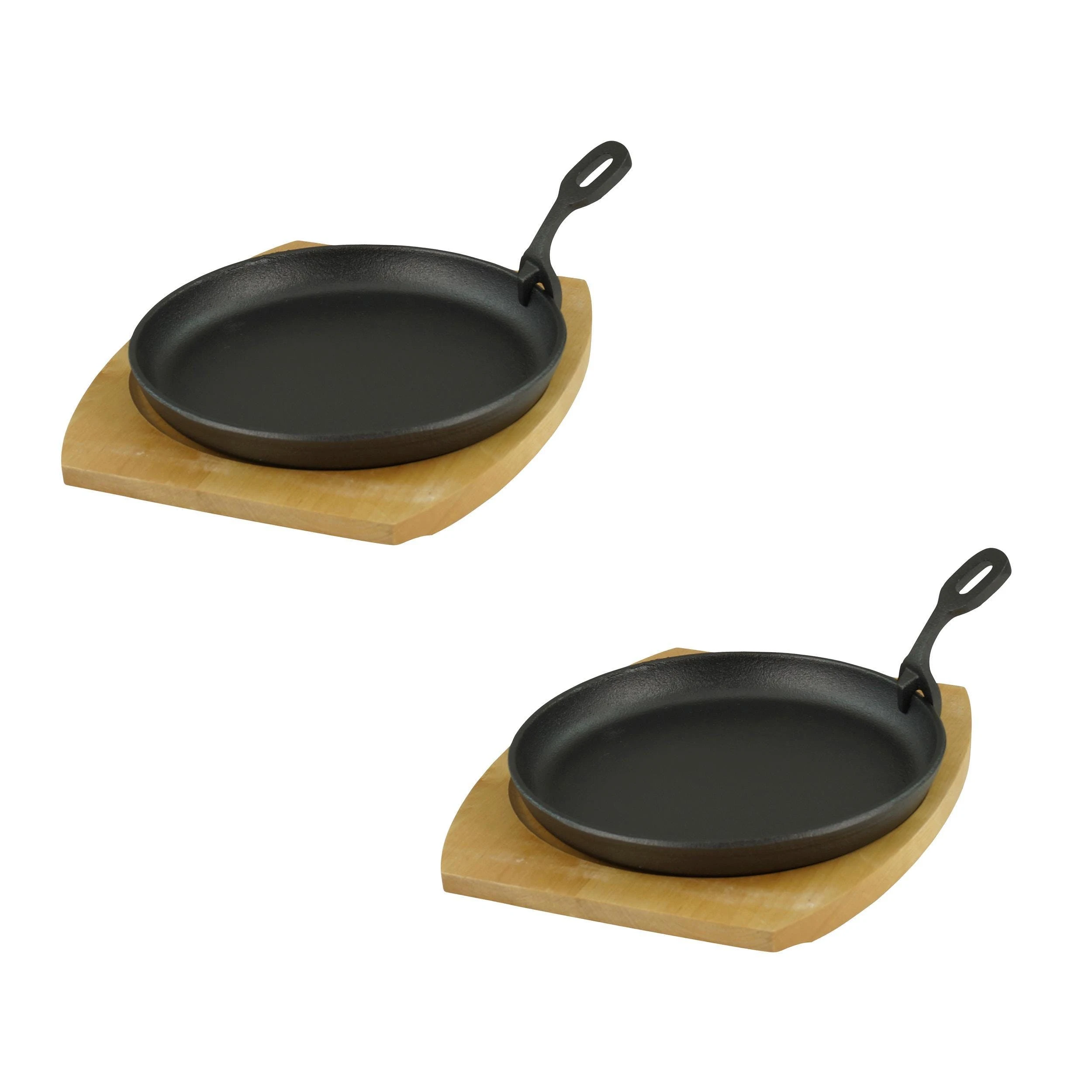 Gvk-eco Servierpfanne Mit Holzuntersetzer Ø 22cm, Gusseisen 1 Stück Im Set – Bild 3