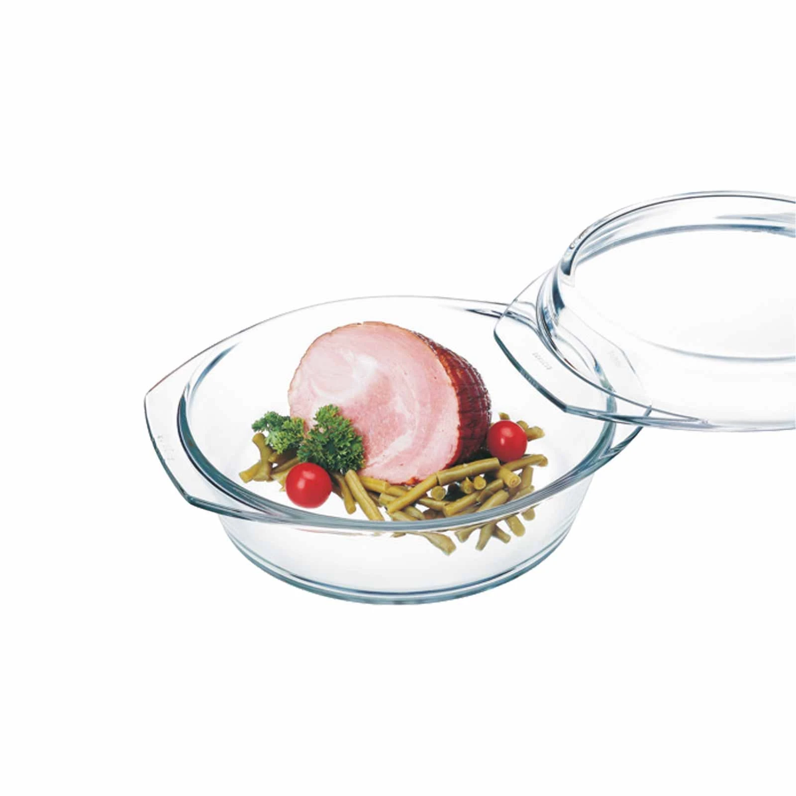 Null 3tlg. Kochschüsselset Glas Auflaufform 1,7L Rund Mit Deckel + Glas-Bräter 2.4L – Bild 4