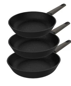 Cecotec Satz Mit 3 Pfannen Polka Excellence 18-22-26 Bucket Set Force. Durchmesser Von 18-22-26 Cm, Aluminiumguss