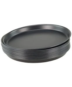 Gvk-eco 10 StückPizzablech Rund Aus Blaublech Ø 24cm Schwere Profiqualität
