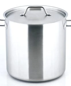 Metro-professional METRO Professional Gemüsetopf, Edelstahl, Ø 32 Cm, 24 L, Höhe: 36.5 Cm, Mit Deckel, Induktion, Ofenfest