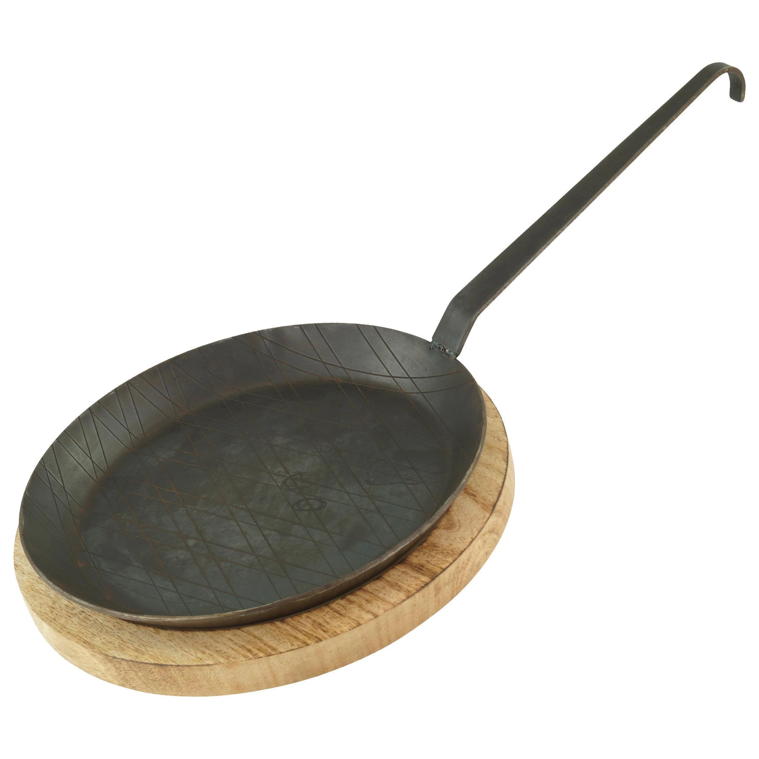 Gvk-eco Schmiedeeiserne Brat- Und Servierpfanne 2 Stück Ø 24 Cm Mit Hakenstiel – Bild 7