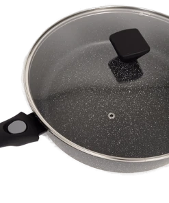 Null Schmorpfanne 32cm Mit Deckel, Kratzfest, Antihaft, Abnehmbarer Griff, Für Alle Herdarten, Induktion Geeignet