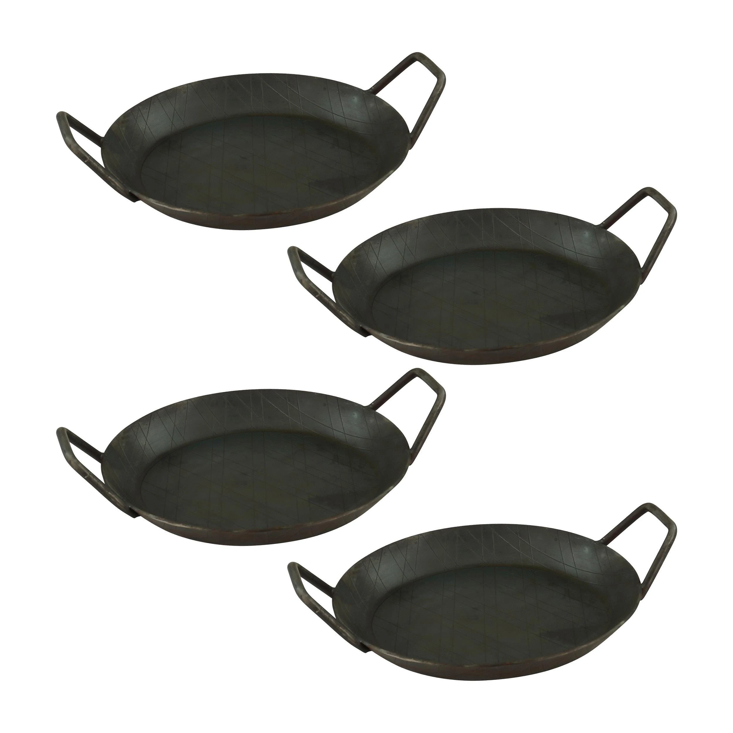 Gvk-eco 3 Stück Im Set Servierpfanne Aus Schmiedeeisen Mit Zwei Seitengriffen, ø 20cm – Bild 4