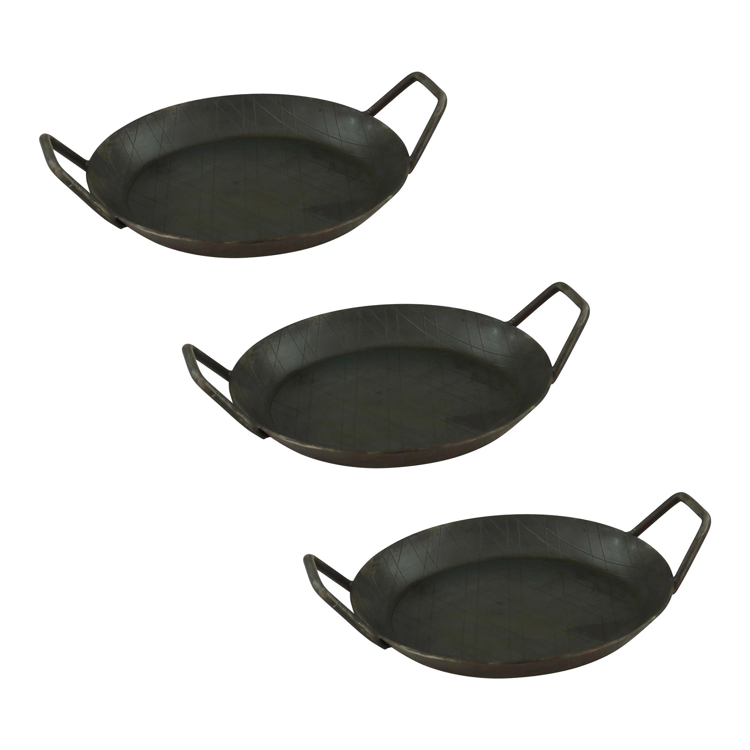 Gvk-eco 3 Stück Im Set Servierpfanne Aus Schmiedeeisen Mit Zwei Seitengriffen, ø 20cm – Bild 5