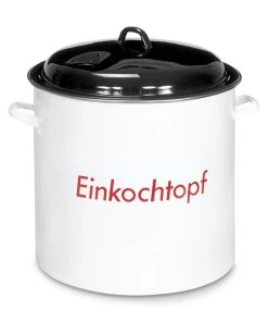 Kruger Krüger Einkochtopf Emailliert Mit Metalldeckel 28 Lieter 35cm