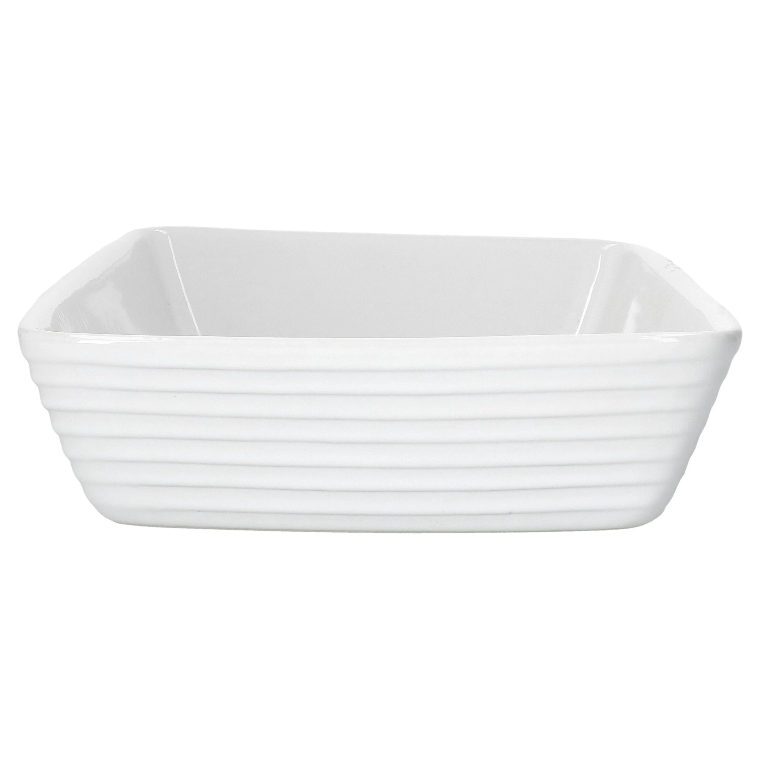 Null Arte Regal Auflaufform Nr. 05 Weiß Rechteckig Ohne Henkel Klein Rillen - 03845 – Bild 7
