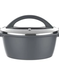 Null SchĂ€fer Aluguss Schmortopf Mit Glasdeckel,silber Ă28cm 6,6L Aluminium Kochtopf Antihaft Beschichtung