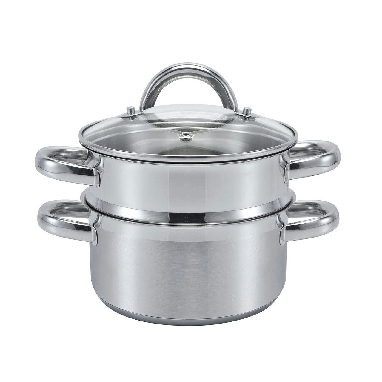 Null SSW Vitalo Dampfgarer Dampfkochtopf Kochtopf Edelstahl Ø 16 Cm 1,6 L 3-teilig